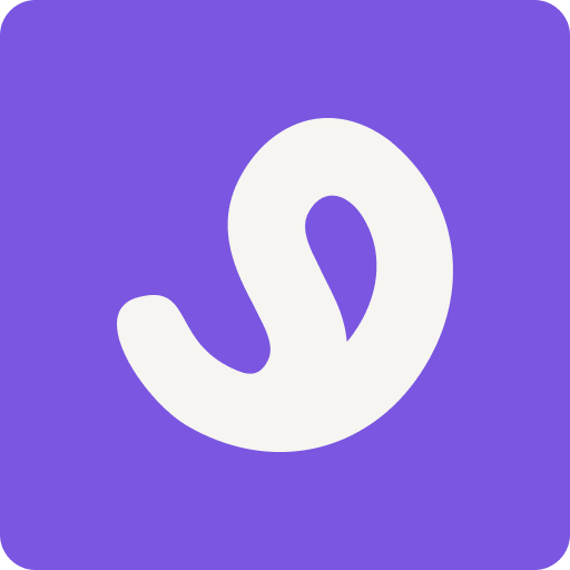 Logo Glaaster en blanc sur fond violet